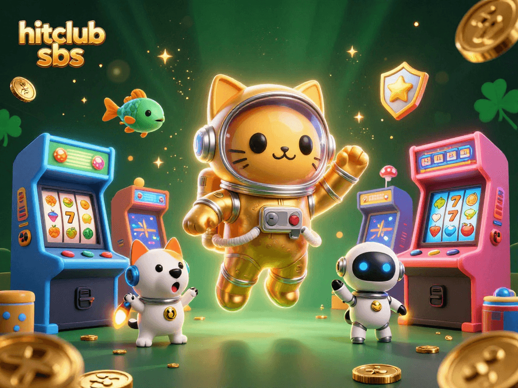 Engage with hitclub sbs through thrilling games in a vibrant, ultra-detailed 3D illustration.