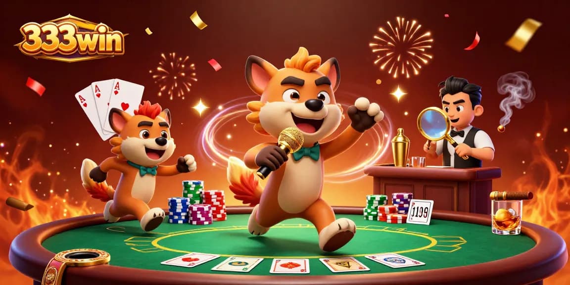 Experience vibrant casino fun with 333win's lively gambling atmosphere and engaging characters.