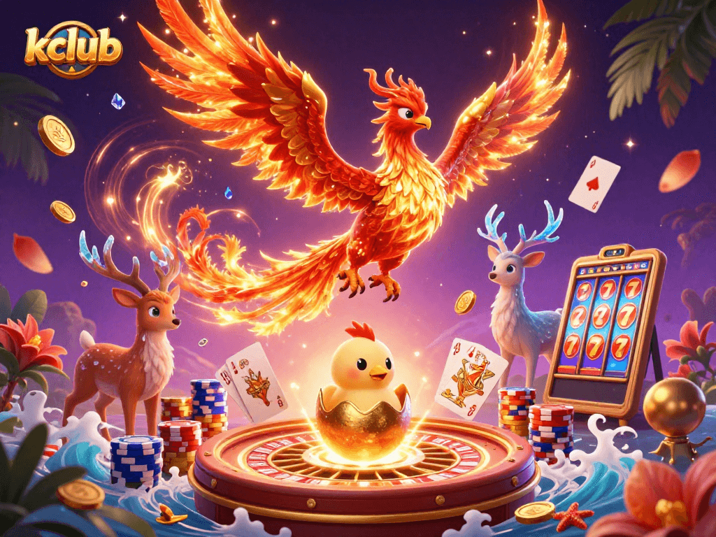 Experience the thrill of kclub's vibrant casino world, with stunning game elements and charismatic characters.