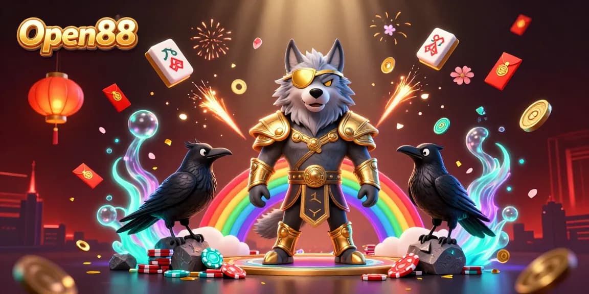 Engage with Open88's vibrant 3D casino universe showcasing Norse mythology with wins and rewards.