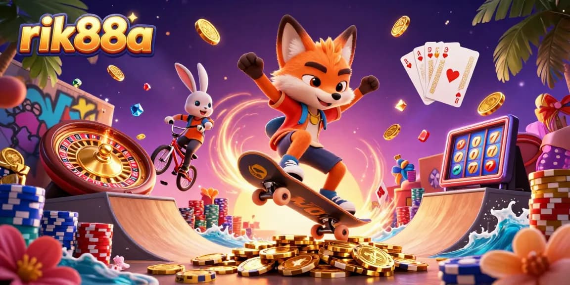 Experience exciting gameplay at rik88a with vibrant casino-themed graphics and dynamic characters.