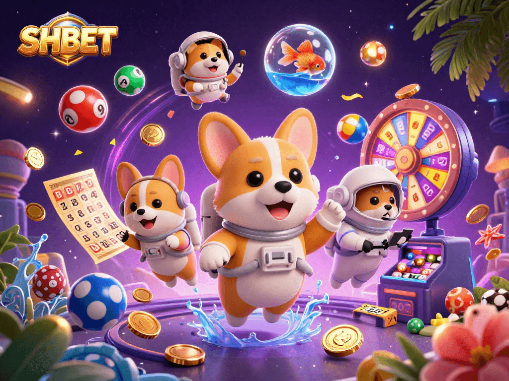 Experience thrilling gameplay at SHBET, where the whimsical meets the exciting in a vibrant casino scene.