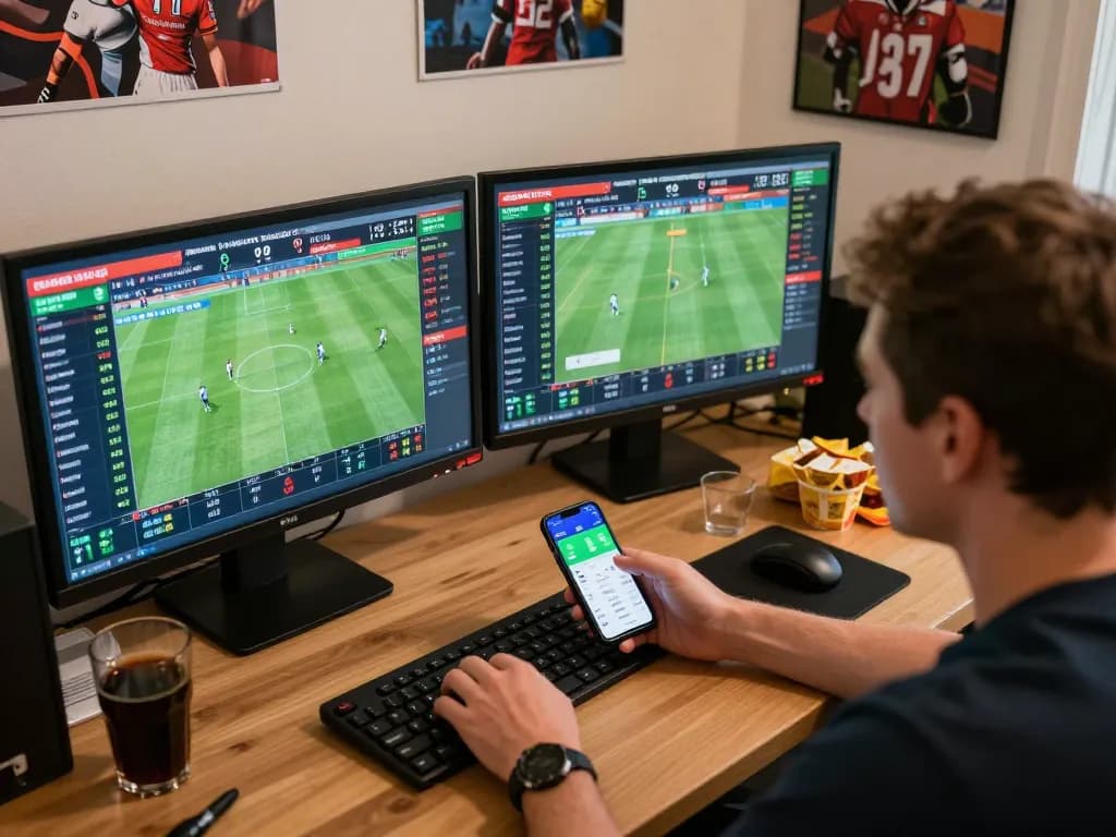 Dynamic sports betting scene with real-time odds, enhancing tin soi kèo experience.