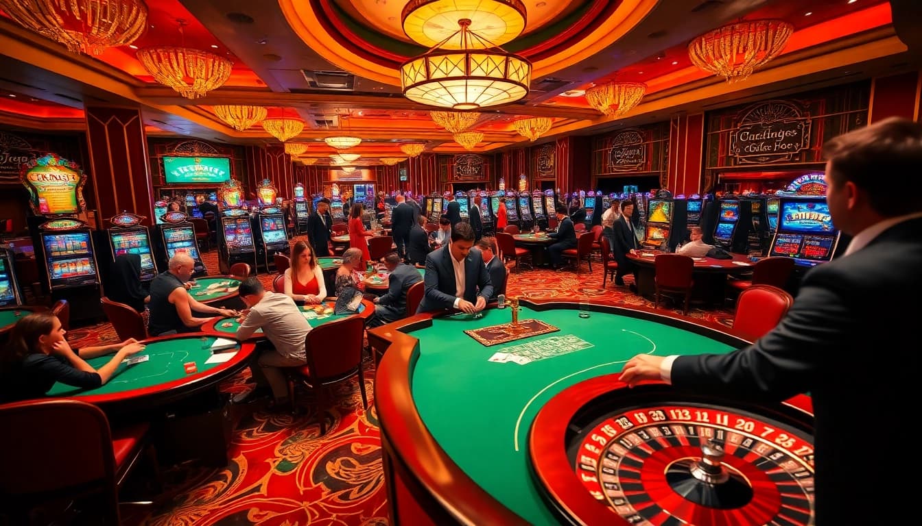 Engaging players enjoying a vibrant casino atmosphere at https://8day.reisen/ with exciting games and slot machines.