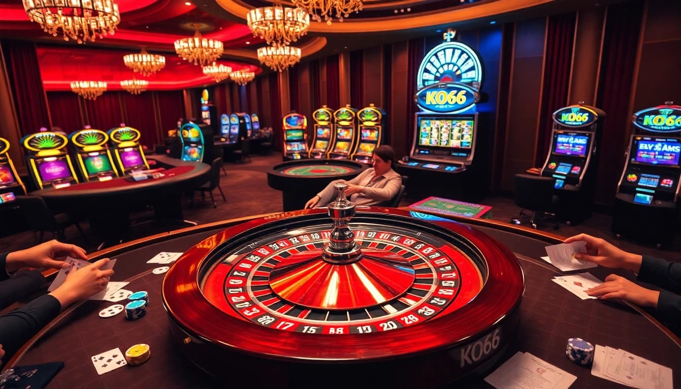 KO66 mang đến trải nghiệm casino sôi động với roulette, bài, và hành động cá cược lớn.