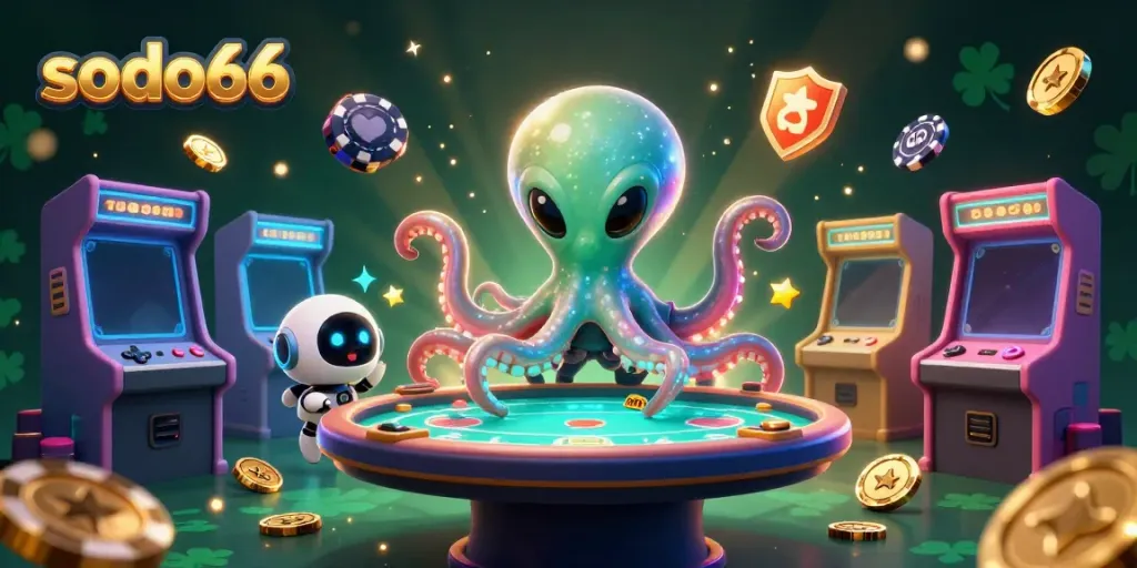 Bettors explore thrilling games at sodo66, discovering holographic poker tables and engaging characters.