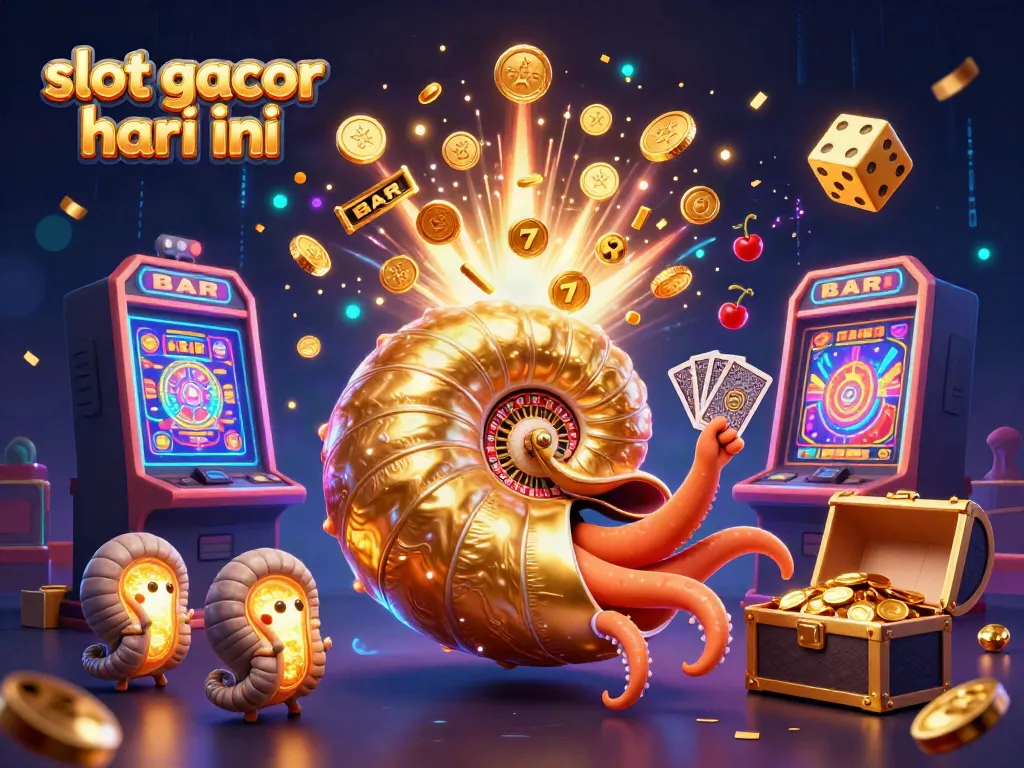 Experience the excitement of slot gacor hari ini with vibrant 3D casino elements bursting with action.