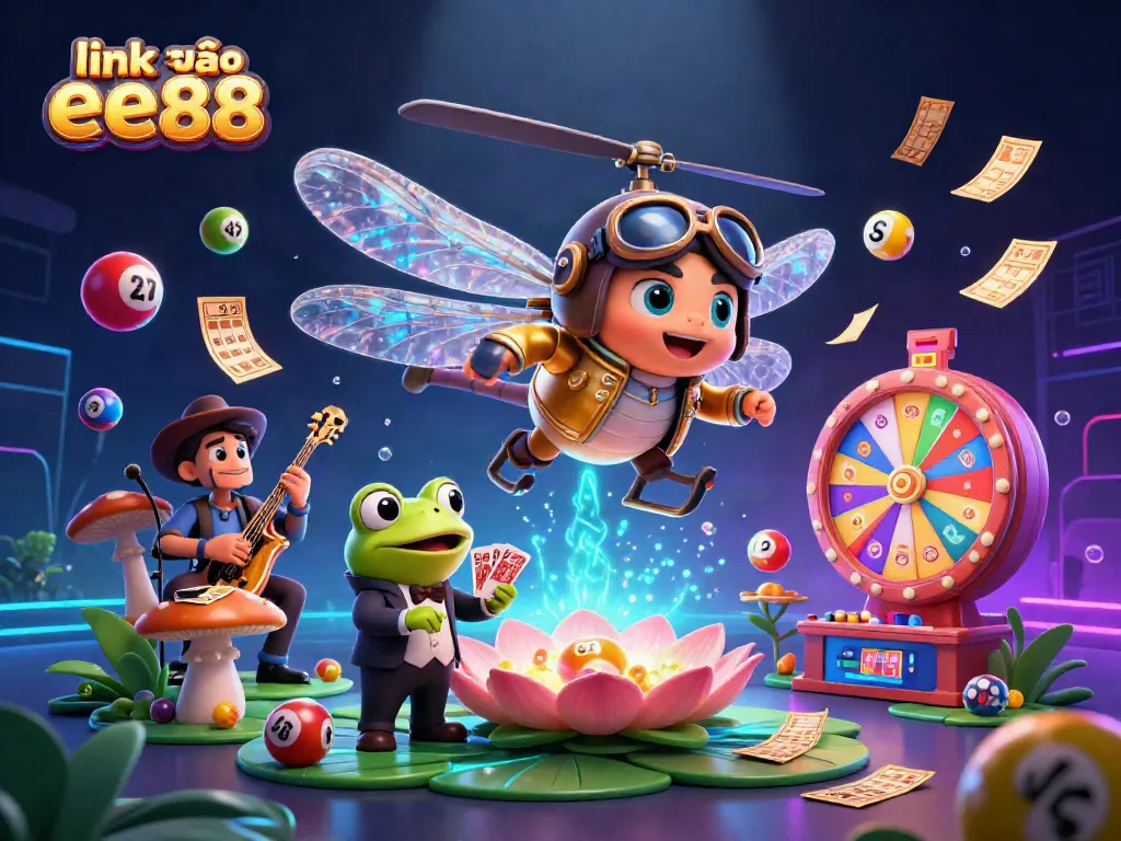 Engage with gaming excitement at link vào ee88 featuring vibrant lottery balls and dynamic casino elements.