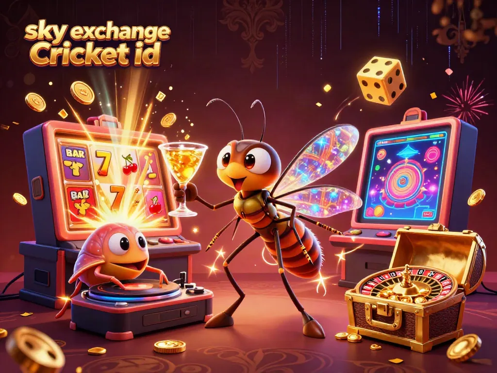 Experience thrilling moments with sky exchange Cricket id through a vibrant casino scene filled with games and excitement.