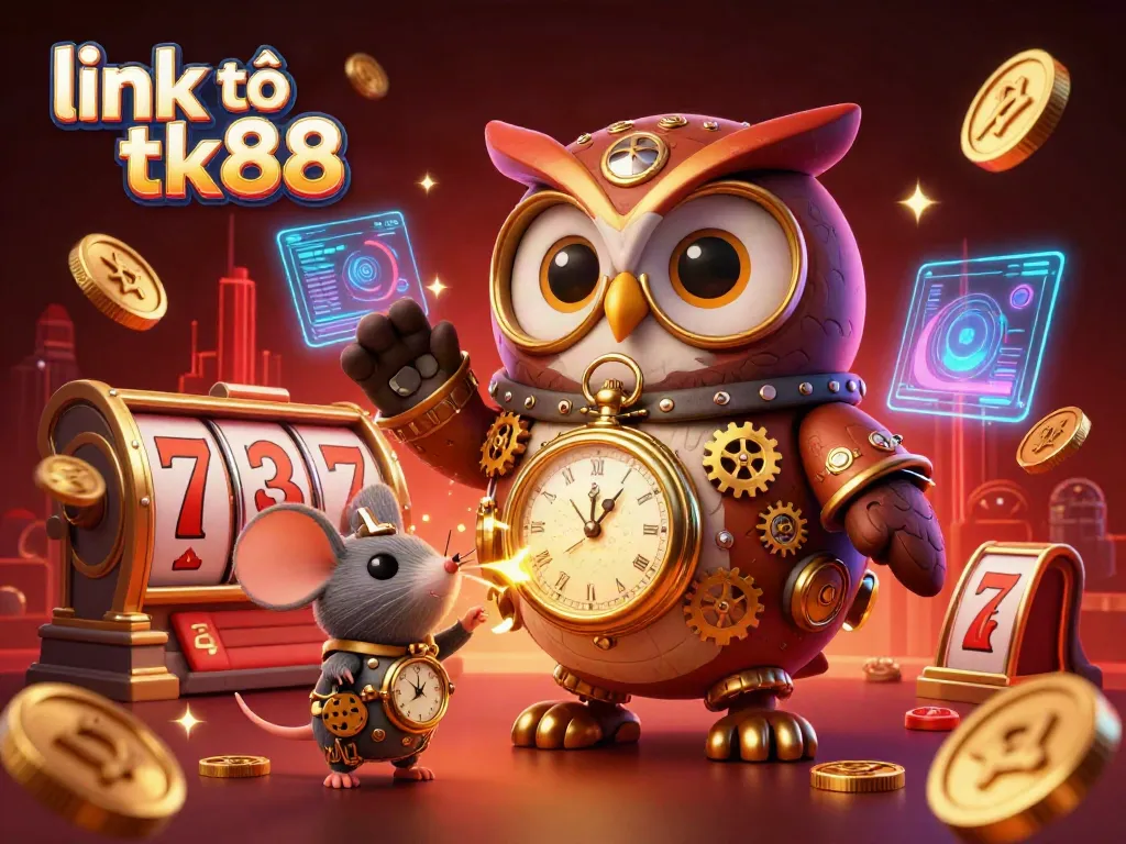 Experience thrilling action in a vibrant casino scene with the link vào tk88, highlighted by stunning 3D elements.