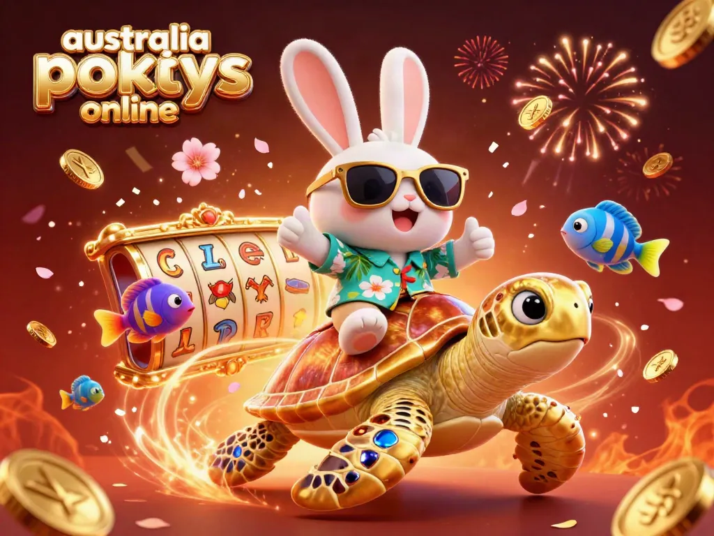 Experience thrilling spins and wins with australia pokies online in this vibrant 3D casino scene.