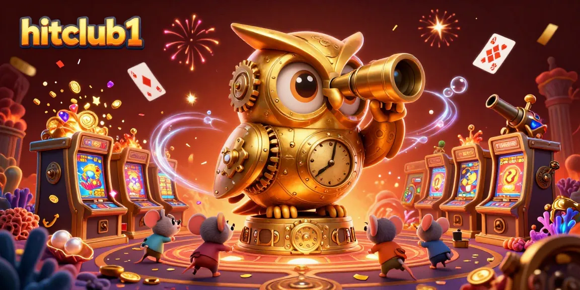 Experience the thrill of gaming at hitclub1 with unique characters and vibrant elements in a festive casino scene.