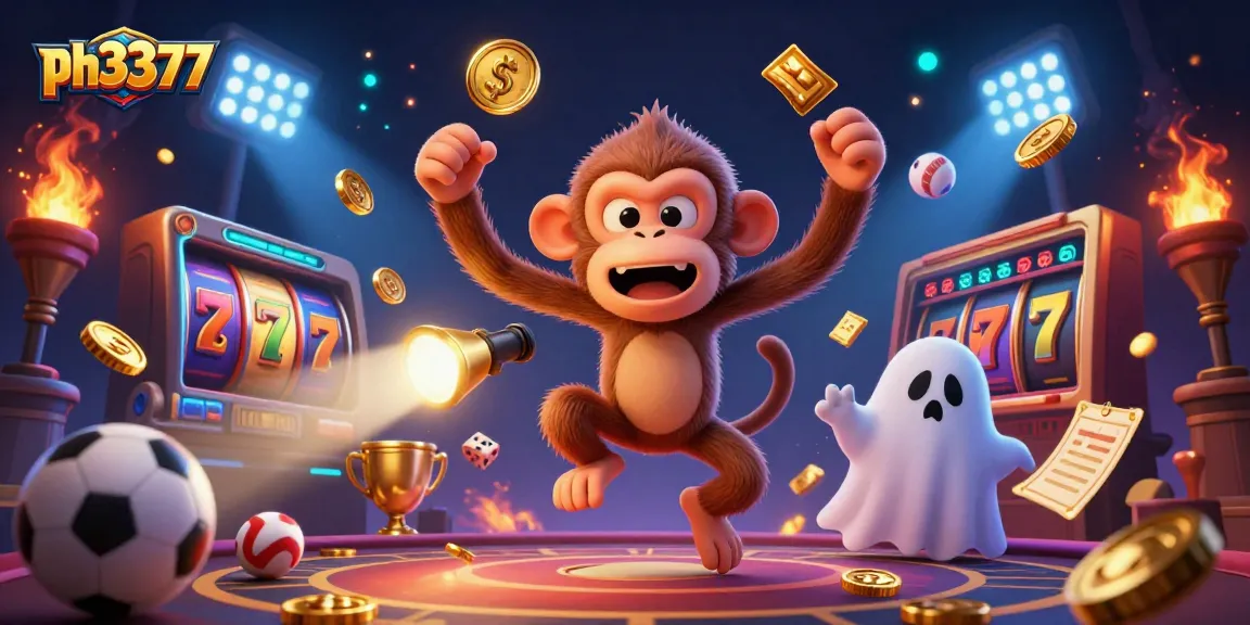 Experience the thrill of gaming at ph3377 with a mischievous monkey and playful gaming elements