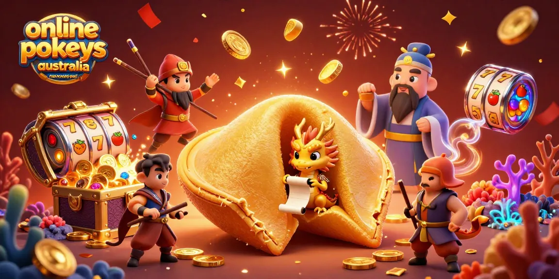 Play online pokies Australia real money PayID with fun, vibrant casino-themed scene